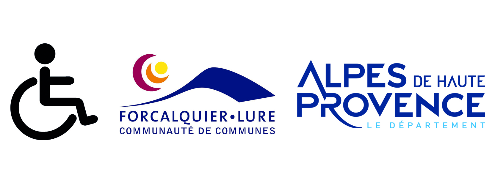 Logo de la communauté de commune, du département et d'accessibilité